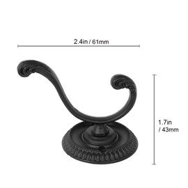 TheStriven Pack of 6 Vintage Clothes Hooks, Door Hooks, Vintage Wall Coat Hooks, Bedroom Coat, Hat Hooks, Coat Hooks for Kitchen, Bathroom, with Nails