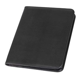 Alassio Lorenzo 30067 Zip Folder DIN A4 Writing Case in Black Organiser Folder Approx. 34 x 25 cm Conference Folder with Pad, Slip Pockets, Pen Loop and 4 Business Card Compartments