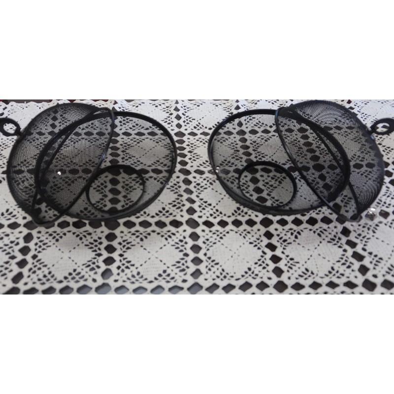 Metal Fruit Basket Decoration Worktop Fruit Bowl Design Grey Mesh