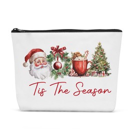Christmas Makeup Bag Christmas Purses for Women Christmas Travel Organizer Travel Toiletry Bag Christmas Season Tis the Season Cosmetic Bag Gifts for Women Christmas Family