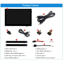 UeeKKoo 5inch IPS Touch Screen 1024x600 Compatible with Raspberry Pi 5/4B/3B+/3B/Zero W WH/Zero 2 W/Pico/Pico W/Jetson Nano/PC, Support Win 11/10/ 8.1/8 /7, 800cd/m² (Narrow-Bezel Capacitive Touch)