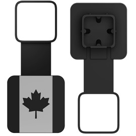 OGYE Metal Canada Flag Hitch Cover Plug (Fits 2" Receiver, Black)