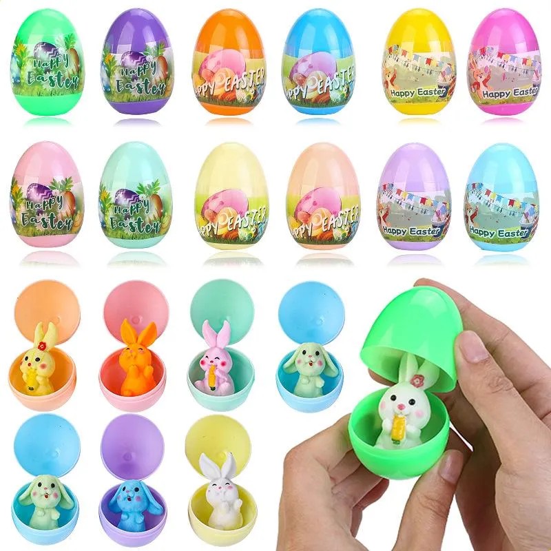 Juguete De Cápsula Abierta Con Forma De Conejo De Pascua