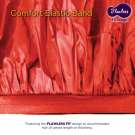 DONNA Argan & Black Castor Treatment Caps Day & Night Cap Sleep Cap Hair Sleep Shower Cap Bonnet satin Bonnet for Sleeping Hat Super Jumbo Red