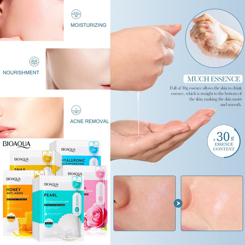 BIOAQUA Facial Mask Firming Deeply Nourish Moisturizing 98% Natural Extract