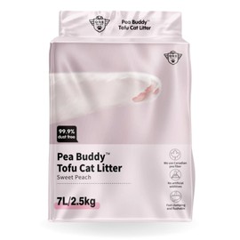 Pea Based Cat Litter, Dust Free Cat Litter, Low Tracking, and Natural Odor Control, Scented, Flushable (1 Pack, Sweet Peach)
