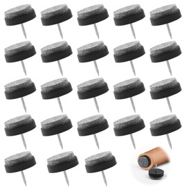 24Pcs Felt Pads for Furniture Feet, Furniture Pads Floor Protectors, Non Slip for Furniture Feet for Hardwood Floors, Nail in Chair Leg Floor Protectors with 4mm Thick, Diameter 21mm