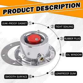 Ailbiuko Hub Cap 3434024 Aluminum Hubcaps for Trailer Axle with Extra 4 Rubber Plugs and Gaskets Replaces Stemco 343-4024(Pack of 4)