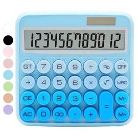 Gradient Blue Calculator, UPIHO Standard Calculator 12 Digit with Large LCD Display and Big Buttons,Blue Office Accessories for Women Desk,Cute Calculator for Office,School, Home,Business