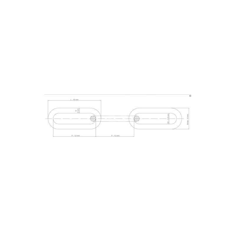 2 Metres (2mm) Galvanised Steel Chain Heavy Duty Durable Security