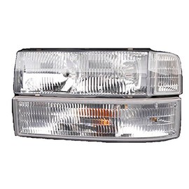 Fleetwood Pace Arrow Vision 1998-2001 RV Motorhome Left (Driver) Replacement Front Headlights Corner Turn Signal Light 3 PC Set