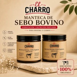 Kit 2 Mantecas De Sebo Bovino El Charro Crema Para Manchas Hidratante Facial Crema Corporal Piel Seca Paño Antiedad