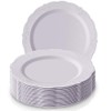 Silver Spoons DISPOSABLE DINNERWARE PLATES | White | 10 Salad