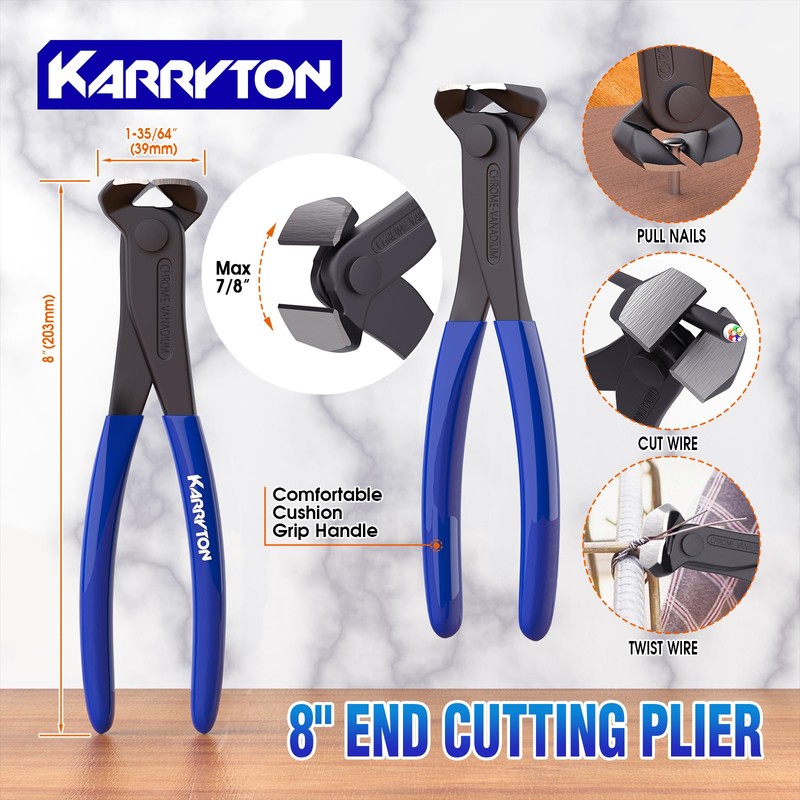 KARRYTON 4-Piece Heavy-Duty Pry Bar Set – 12" & 10"