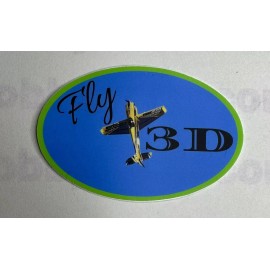 Hobby Bolts Fly 3D 3”x2” Oval Vinyl Sticker Decal Phone, Bottle, Laptop Qty:1 RC Hobby bolts