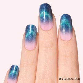 Dashing Diva Glaze Nail Strip Duo - Cosmic Hearts Collection - It's Science, Duh & He's Cuter In Person - Long Lasting, Chip Resistant, Semicured Gel Nail Strips - Contains 2 Colors