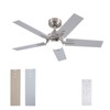 SODSEA Ceiling Fans with Lights, 42 inch Nickel Ceiling Fan
