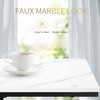 C Shaped Side Table Set of 2, Marble End Table