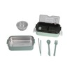 Lunch Box 2 Tier Stackable Container Folding Buckle Stainless Steel