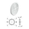 cyclingcolors 5x Ventilation Grille Exhaust Grille Outer Grille Round Total