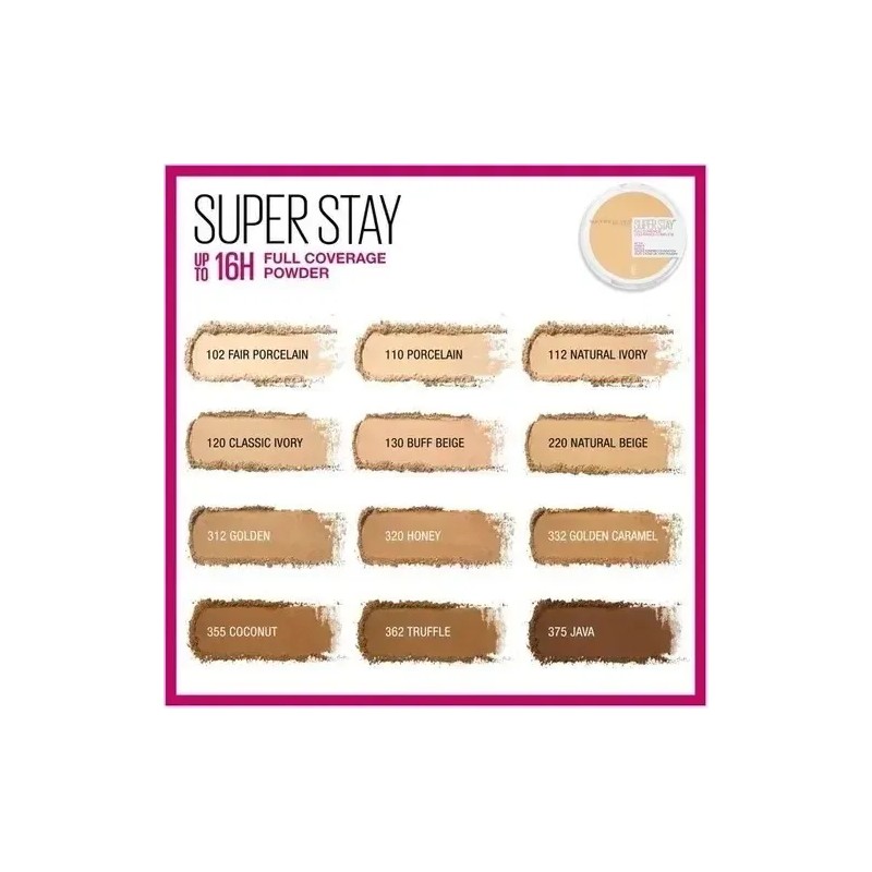 Base en polvo Maybelline Super Stay | 16 h |