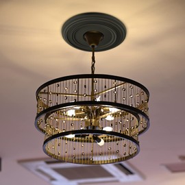 Canomo One Piece Classic Ceiling Medallion Polyurethane Ceiling Fan Medallion Chandelier Medallion, 12 3/8"OD x 4"ID x 7/8"P, Matte Black