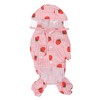 Dog Raincoat Hooded Reflective Breathable Lightweight Strawberry Patterns Puppy Rain