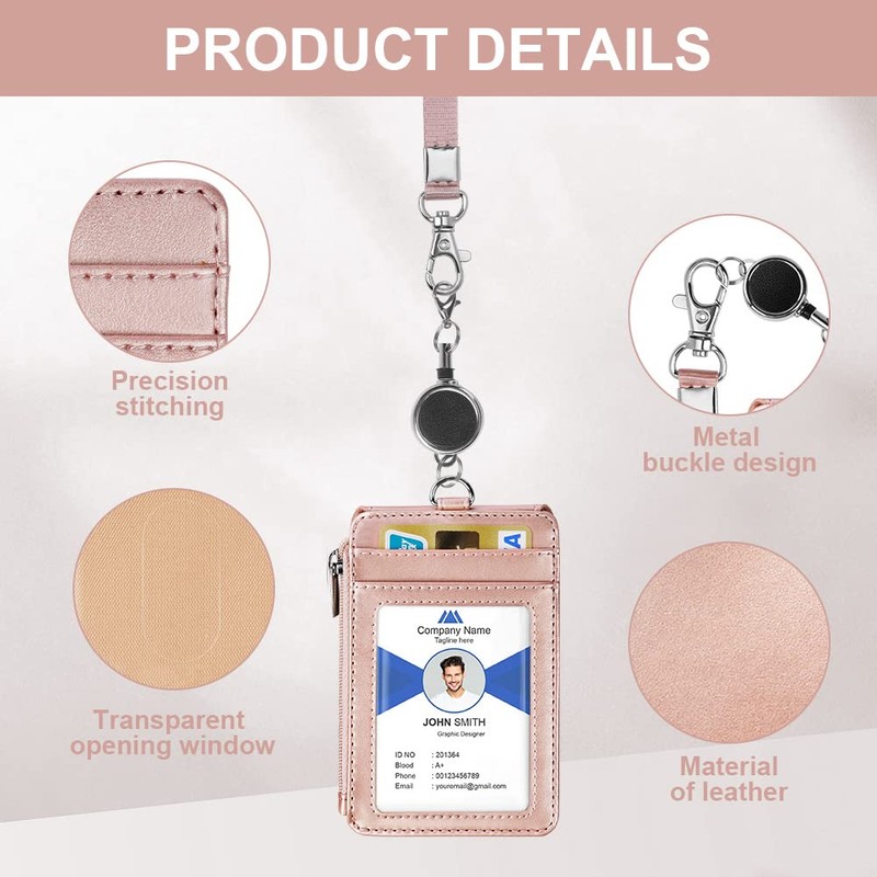 OFFCUP ID Holder, PU Leather ID Card Holder, Card Case