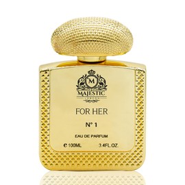 Fine Perfumery Majestic For Her No1 - Perfumes for Women - Amber Perfume with Peony, Lychee and Freesia - Elegant Floral Fragrance for Women - 3.4 oz.