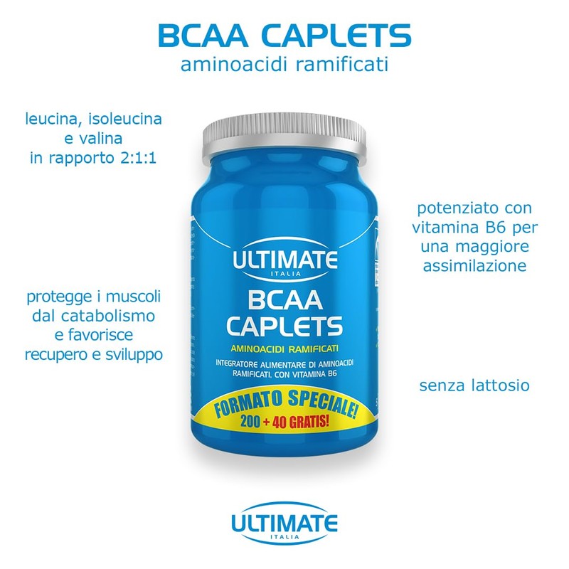 Ultimate Italia - BCAA 2:1:1-240 compresse - aminoacidi ramificati (BCAA)