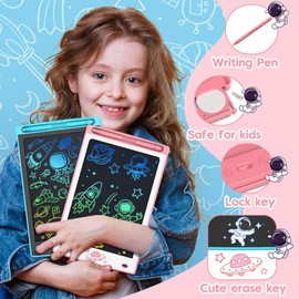 Hockvill LCD Writing Tablet for Kids 2 Pack, 8.8 Inch Learning Toys for 3 4 5 6 7 8 Year Old Girls Boys, Toddler Drawing Pad Doodle Board Travel Essentials Christmas Birthday Gift for Children
