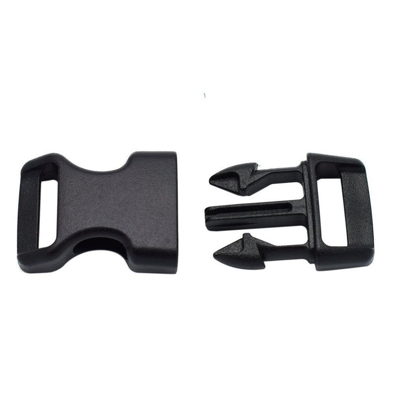 HONGCI 30PCS Side Release Plastic Mini Buckles 15mm(5/8") Inch Black-Great