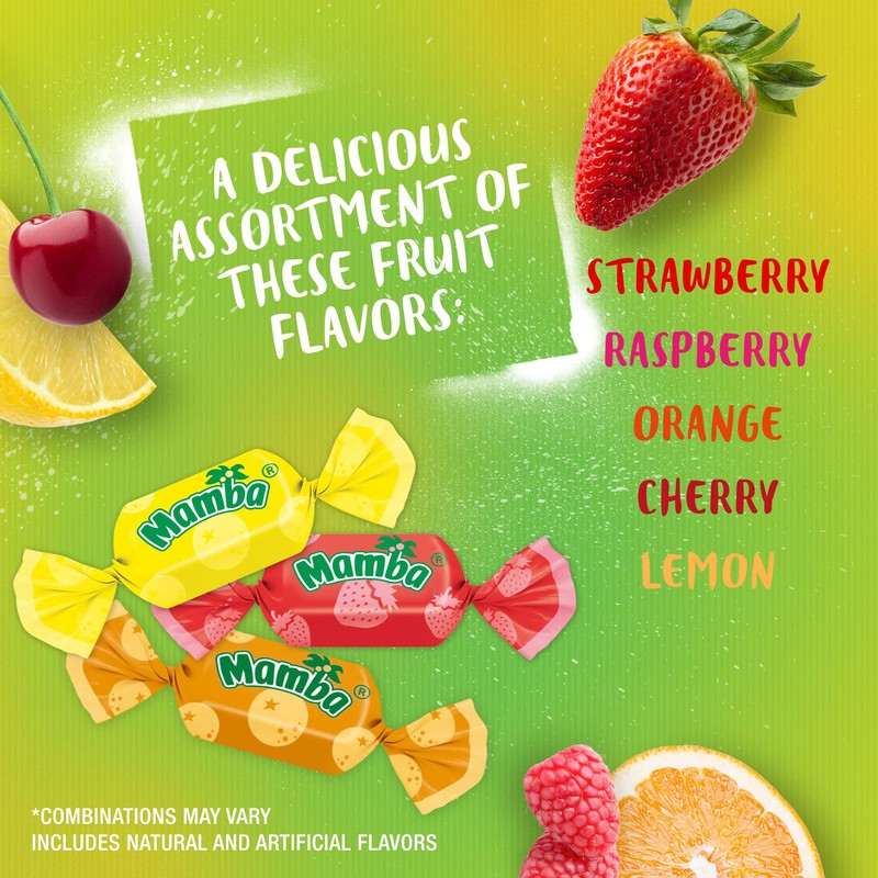 Mamba Fruit Chews Candy, 30 Oz Bag