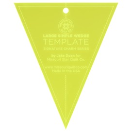 Acrylic Quilting Template Ruler, Wedge | For Use with 10” Precut Fabric Squares | Essential Patchwork Quilt Supplies for Cutting Patterns, Sewing, and DIY Blanket Making Projects