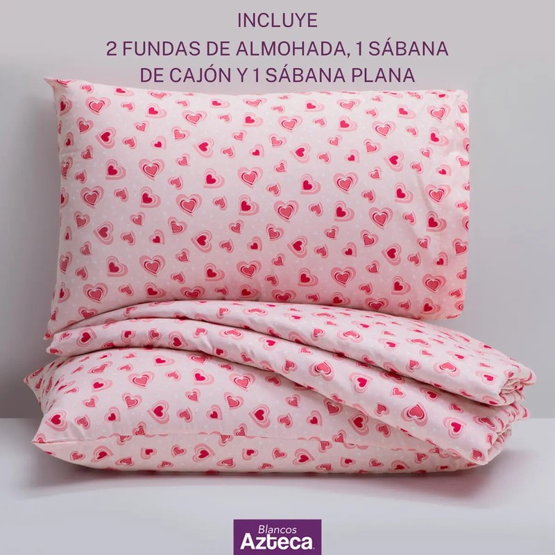 Blancos Azteca Ultra Suaves Premium Juego de sábanas Doble Candy