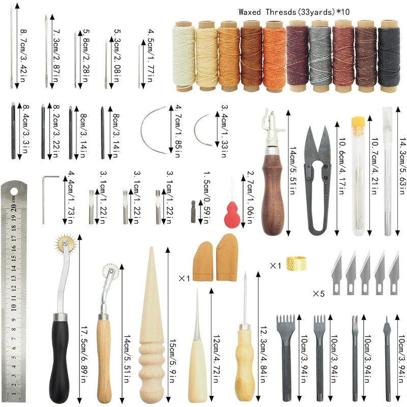 MsGoshin Leather Working Tools for Beginners: Professional Leather Craft Kit