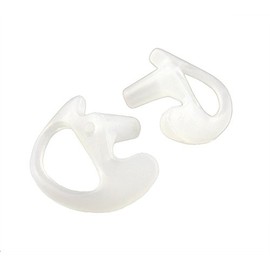 2 Left Medium Clear Flexible SEMI Custom Ear Mold Insert Rubber Gel EARPIECE Police Duty Gear