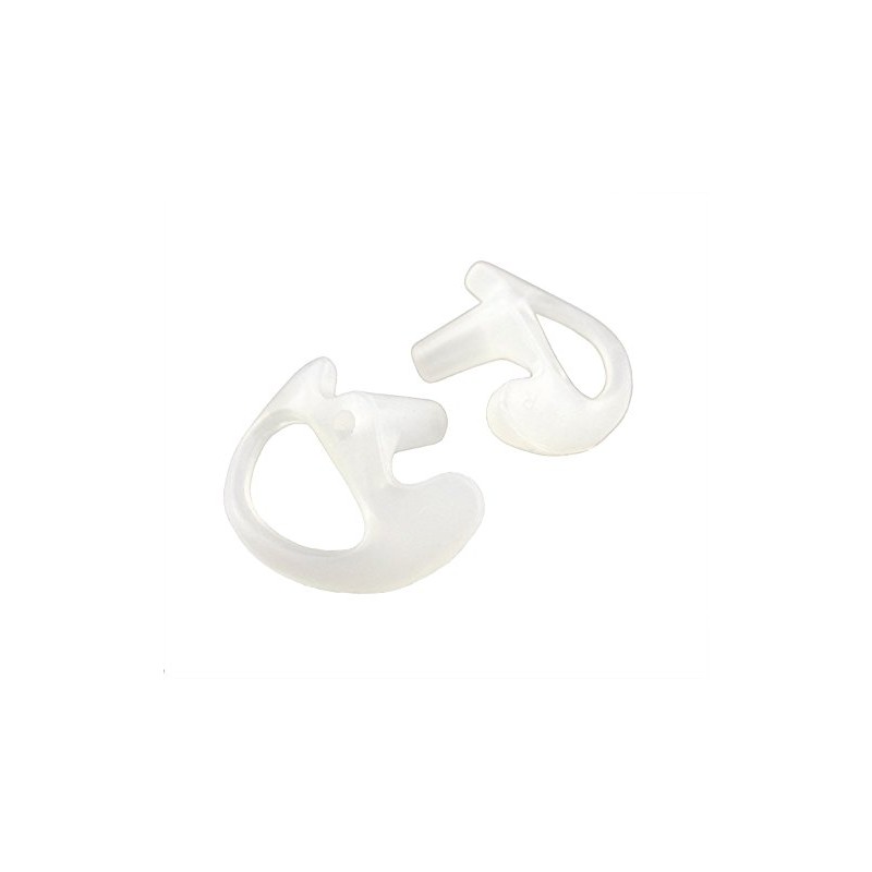 2 Left Medium Clear Flexible SEMI Custom Ear Mold Insert