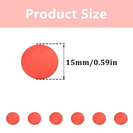 Ruidee 50g/1.76oz Metallic Foil Round Confetti (15mm) - Glitter Dot Sequins, Table Sprinkle Throwing Circles Confetti for Birthday Party, Wedding Decorations (YZX/Red)