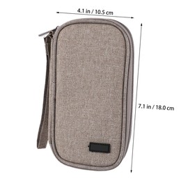 Operitacx Portable USB Flash Drive Organizer Bag Shockproof Storage Case for USB Drives Travel Accessory Holder Grey Static Scratch Resistant Design for Office School