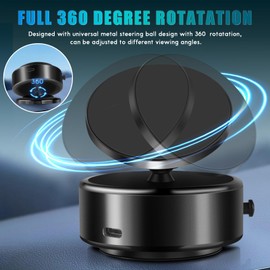 Vacuum Magnetic Suction Phone Mount,360°Rotatable Suction Cup Magnetic Phone Holder Black Adjustable Electric Car Phone Mount Universal Cell Phone Holder Stand for Car/Shower/Gym/Mirror/Smooth Surface