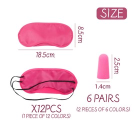 12-Piece Sleeping Eye Mask, 12 Pairs of Earplugs, Simple Solid Color, Soft and Comfortable, Convenient Shading Eye Mask, Universal for Men and Women, Sleep Accessories Set.
