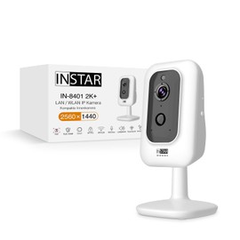 INSTAR IN-8401 2K+ White - LAN/WLAN Surveillance Camera with AI (AI) - IP Camera - WPA3-2.4 and 5GHz WiFi - 2-Way Audio - PIR - Heat Sensor - Night Vision - 940nm Invisible LEDs - HomeKit - MQTT