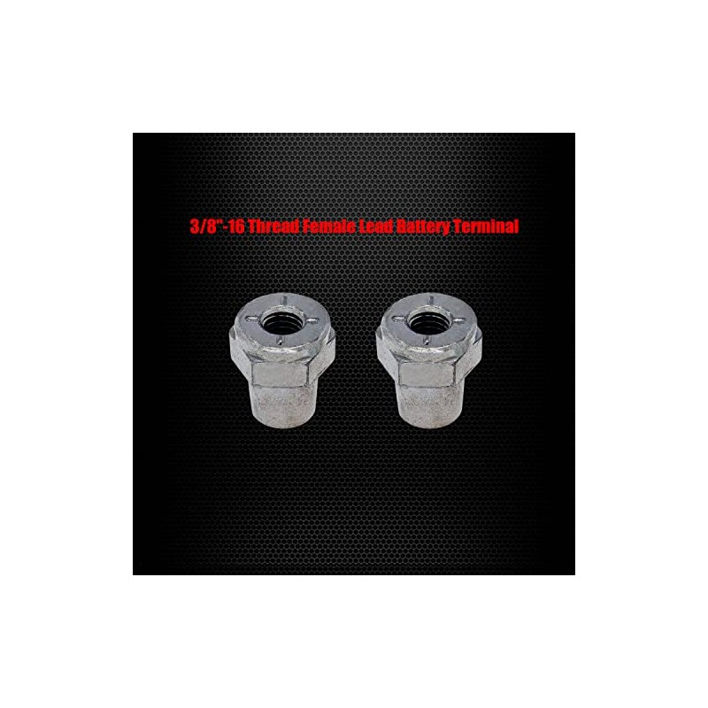 Ampper 3/8"-16 Thread Female Lead Battery Terminal Post Adapter Battery