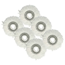 vhbw 6 x Replacement Mop Covers for Leifheit 52094 for Mop - Replacement Head, Microfibre, White
