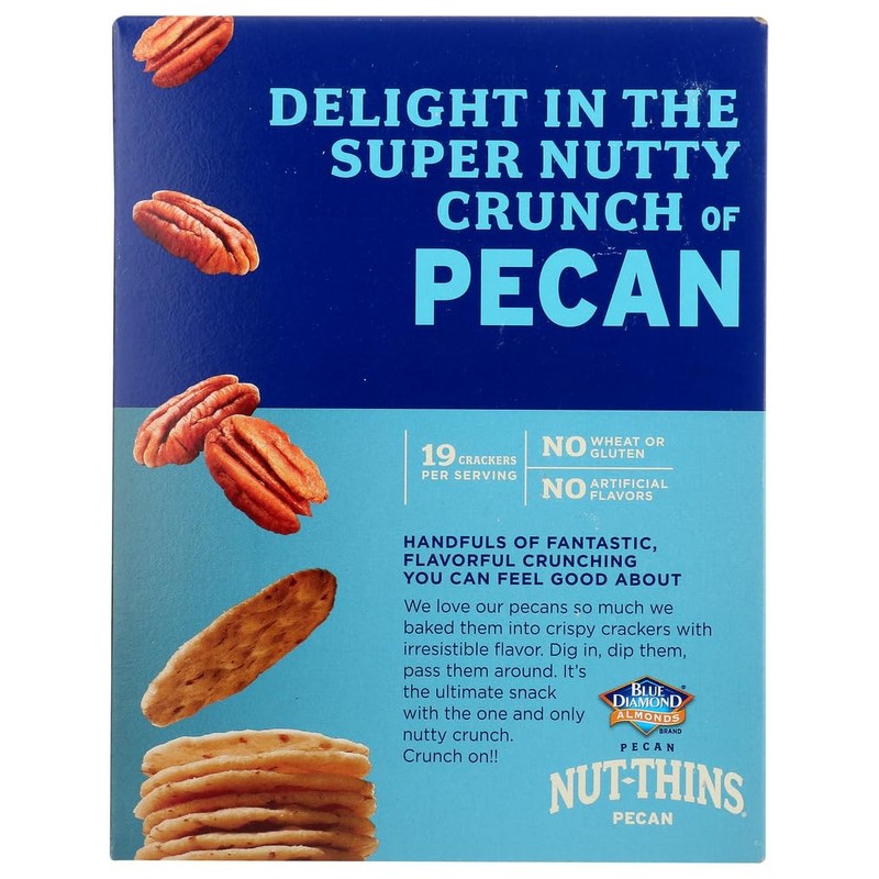 Blue Diamond Nut-Thins Pecan Nut & Rice Cracker Snacks 4.25