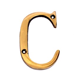 eSplanade - Brass House Hotel Door Name Alphabets - Wall Door Plaque Letter Alphabet - 3" Inches - Golden ("A" Alphabet) ("C" Alphabet- 3")