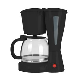 Cafetera Mirati. 1.2 Litros, 900 Watts, Vaso de cristal, Filtro Lavable. Color negro. Modelo MBC01N                                                   