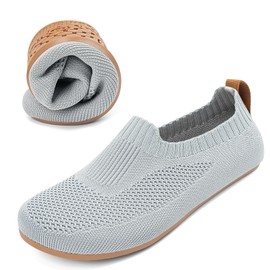 KOWAYI Slippers Men Women Non-Slip Slippers Breathable Lightweight Hut Shoes Barefoot Shoes Unisex Flat Slippers, Cs1339 Light Grey