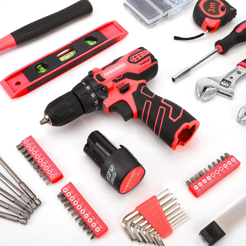 COMOWARE 12V Power Cordless Drill Home Tool Kit, Tool Drill